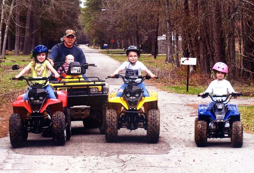 2004 4 4-wheelers and Grandpa